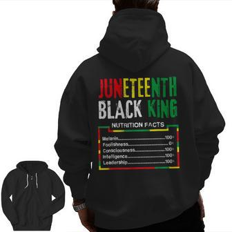 Awesome Junenth Black King Melanin Fathers Day Men Boys Zip Up Hoodie Back Print | Mazezy