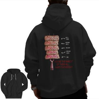 Bbq You're The Rarest Of Them All Happy Father's Day Zip Up Hoodie Back Print | Mazezy