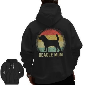 Beagle Mom Beagle Mother Dog Lover Women’S Zip Up Hoodie Back Print | Mazezy AU