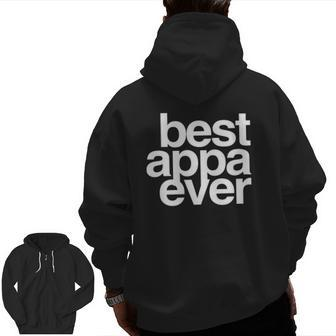 Best Appa Ever Korean Father's Day Dad Zip Up Hoodie Back Print | Mazezy