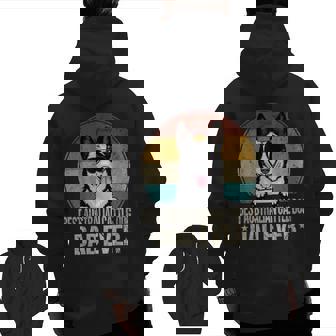 Best Australian Cattle Dog Dad Ever Vintage Dog Lover Zip Up Hoodie Back Print | Mazezy