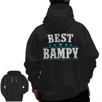 Best Bampy For World's Greatest Grandpa Zip Up Hoodie Back Print | Mazezy