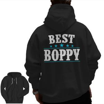 Best Boppy For World's Greatest Grandpa Zip Up Hoodie Back Print | Mazezy
