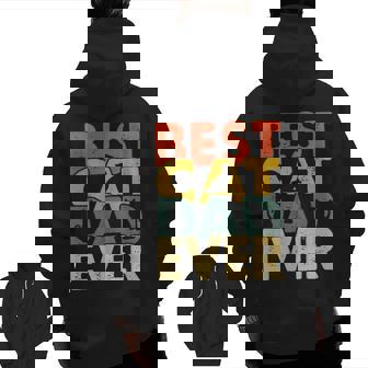 Best Cat Dad Ever Vintage Cat Daddy Fathers Day Mens Zip Up Hoodie Back Print | Mazezy