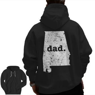 Best Dad Alabama T T For Dad Zip Up Hoodie Back Print | Mazezy