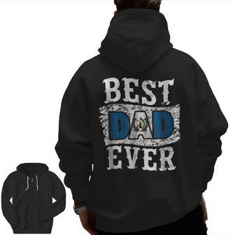 Best Dad Ever Father's Day Guatemala Flag Zip Up Hoodie Back Print | Mazezy UK