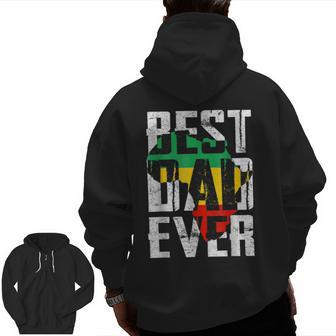 Best Dad Ever Junenth Africa Map Zip Up Hoodie Back Print | Mazezy CA