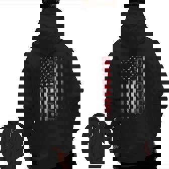 Best Dad Ever Usa Flag American 1St Time Daddy Fathers Day Zip Up Hoodie Back Print | Mazezy