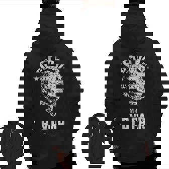 Best Dad By Par Fathers Day Golf Golfing Zip Up Hoodie Back Print | Mazezy