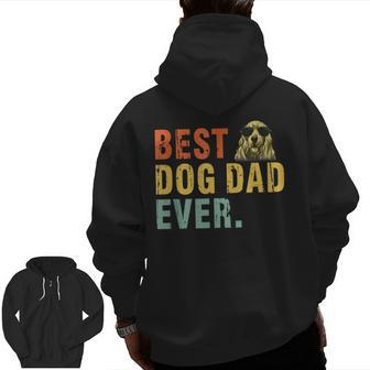 Best Dog Dad Ever T English Cocker Spaniel Zip Up Hoodie Back Print | Mazezy
