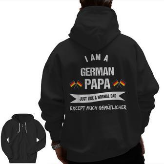 The Best German Dad German Papa Zip Up Hoodie Back Print | Mazezy
