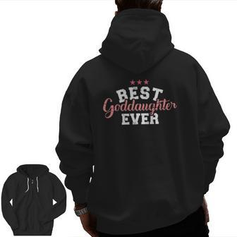 Best Goddaughter Ever Godparents Zip Up Hoodie Back Print | Mazezy CA