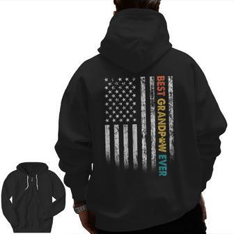Best Grandpaw Ever Dog Grandpa Father's Day Zip Up Hoodie Back Print | Mazezy