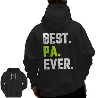 Best Pa Ever Cool Zip Up Hoodie Back Print | Mazezy UK