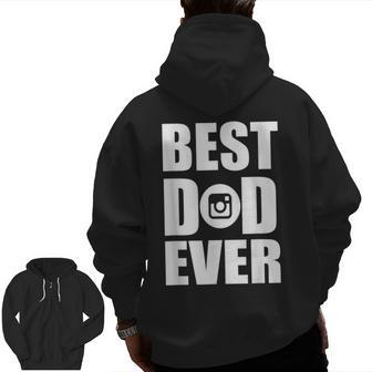 Best Photography Photographer Dad Ever Zip Up Hoodie Back Print | Mazezy UK