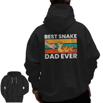 Best Snake Dad Ever Snake Zip Up Hoodie Back Print | Mazezy