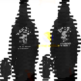 Best Tata In The World Zip Up Hoodie Back Print | Mazezy