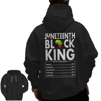 Black Dad Father's Day Melanin Men Father Grandpa Junenth Zip Up Hoodie Back Print | Mazezy