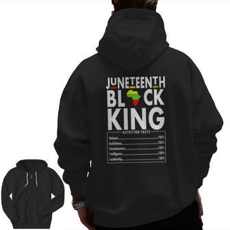 Black Dad Father's Day Melanin Men Father Grandpa Juneteenth Zip Up Hoodie Back Print | Mazezy CA