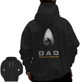 Boxing Dad Boxing Apparel Boxing Zip Up Hoodie Back Print | Mazezy