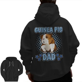 Boys Guinea Pig Dad Father's Day Cavy Guinea Pig For Dad Zip Up Hoodie Back Print | Mazezy