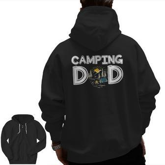 Camping Dad Camper Father's Day Camping Zip Up Hoodie Back Print | Mazezy