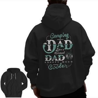 Camping Dad For Daddy Father's Day Camper Men Zip Up Hoodie Back Print | Mazezy
