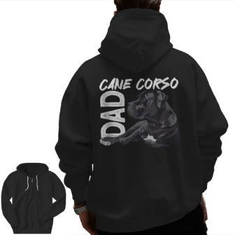 Cane Corso Dad Italian Dog Cane Corso Dog Zip Up Hoodie Back Print | Mazezy UK