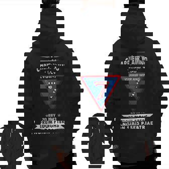 Carrier Air Wing Cvw Zip Up Hoodie Back Print | Mazezy