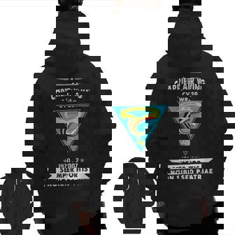 Carrier Air Wing Cvwr Zip Up Hoodie Back Print | Mazezy