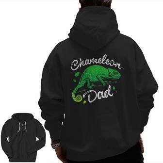 Chameleon Dad Father's Day Zip Up Hoodie Back Print | Mazezy
