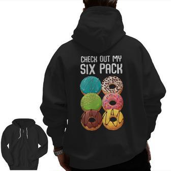 Check Out My Six Pack Donut Gym Zip Up Hoodie Back Print | Mazezy CA