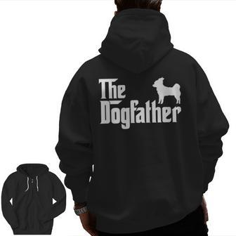 Chilier Dogfather Dog Dad Zip Up Hoodie Back Print | Mazezy