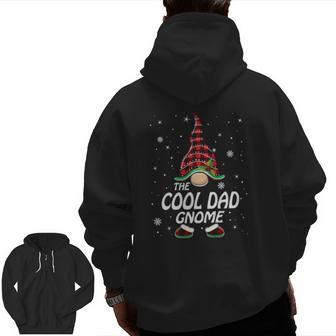 The Cool Dad Gnome Matching Family Christmas Pajama Zip Up Hoodie Back Print | Mazezy