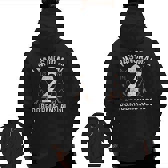 Cool Doberman Art Doberman Pinscher Dog Lover Zip Up Hoodie Back Print | Mazezy
