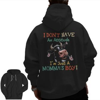 Cow Actually Not For Cow Lover Zip Up Hoodie Back Print | Mazezy