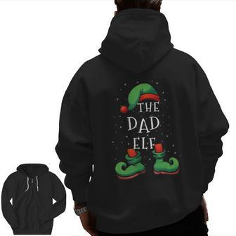 Dad Elf Family Matching Christmas Costume Zip Up Hoodie Back Print | Mazezy