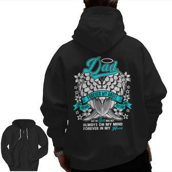 Dad Forever My Angel Your Wings Were Ready Zip Up Hoodie Back Print | Mazezy