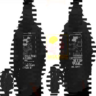 The Dadalorian Definition Best Dad In The Galaxy Zip Up Hoodie Back Print | Mazezy