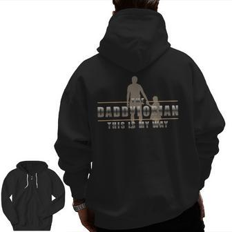 The Dadalorian For Best Dad Zip Up Hoodie Back Print | Mazezy