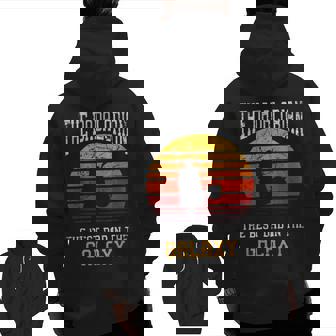 The Dadalorian Retro Sunset Best Dad In The Galaxy Zip Up Hoodie Back Print | Mazezy