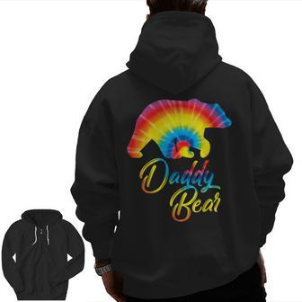 Daddy Bear For Men Graphic Father Dad Zip Up Hoodie Back Print | Mazezy AU