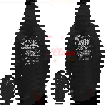 Daddy Claus Dad Merry Xmas Santa Matching Family Group Cute Zip Up Hoodie Back Print | Mazezy