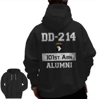 Dd214 Army 101St Airborne Alumni Veteran Father Day Zip Up Hoodie Back Print | Mazezy