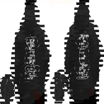 Dear Dad Thanks For Picking Up My Poop Happy Fathers Day Dog Zip Up Hoodie Back Print | Mazezy