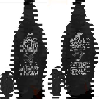 Diesel Dad Automobile Mechanic Father´S Day Zip Up Hoodie Back Print | Mazezy