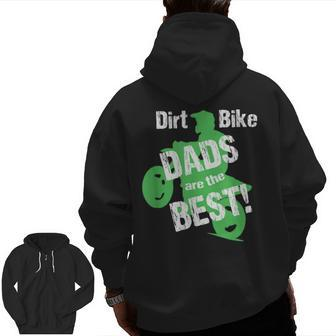 Dirt Bike Dad Fathers Day For Men Graphic Motocross Zip Up Hoodie Back Print | Mazezy DE