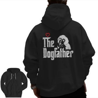 The Dogfather Beagle Dog Dad Father's Day Zip Up Hoodie Back Print | Mazezy