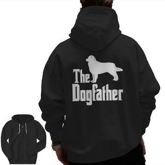 The Dogfather Bernese Mountain Dog Dog Zip Up Hoodie Back Print | Mazezy
