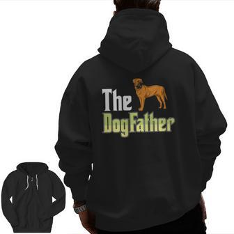 The Dogfather Bullmastiff Dog Owner Father’S Day Zip Up Hoodie Back Print | Mazezy